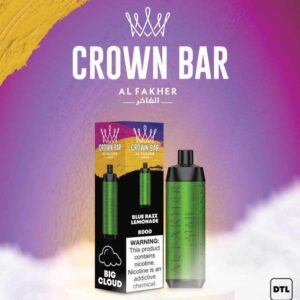 Crown Bar Blue razz Lemonade 8000pfs 5mg