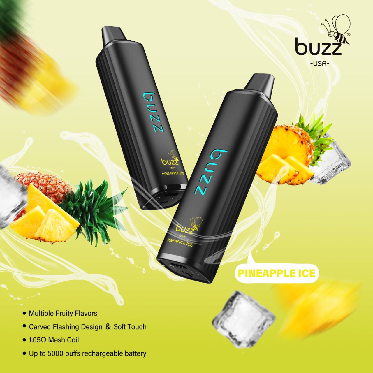Buzz Pineapple Ice 5000pfs 50mg