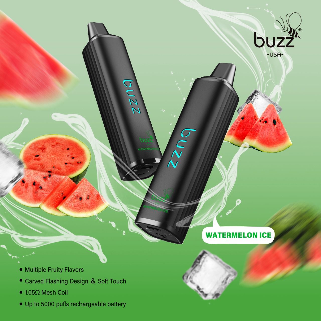 Buzz Watermelon Ice 5000pfs 50mg