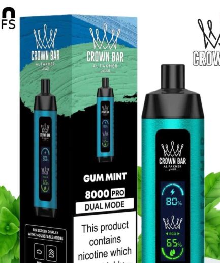 Crown Bar Gum Mint 8000pfs 5mg