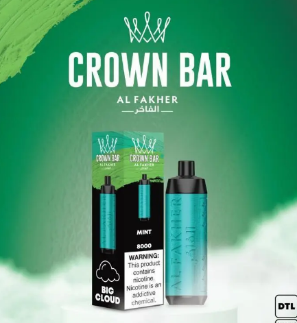 Crown Bar Mint 8000pfs 5mg